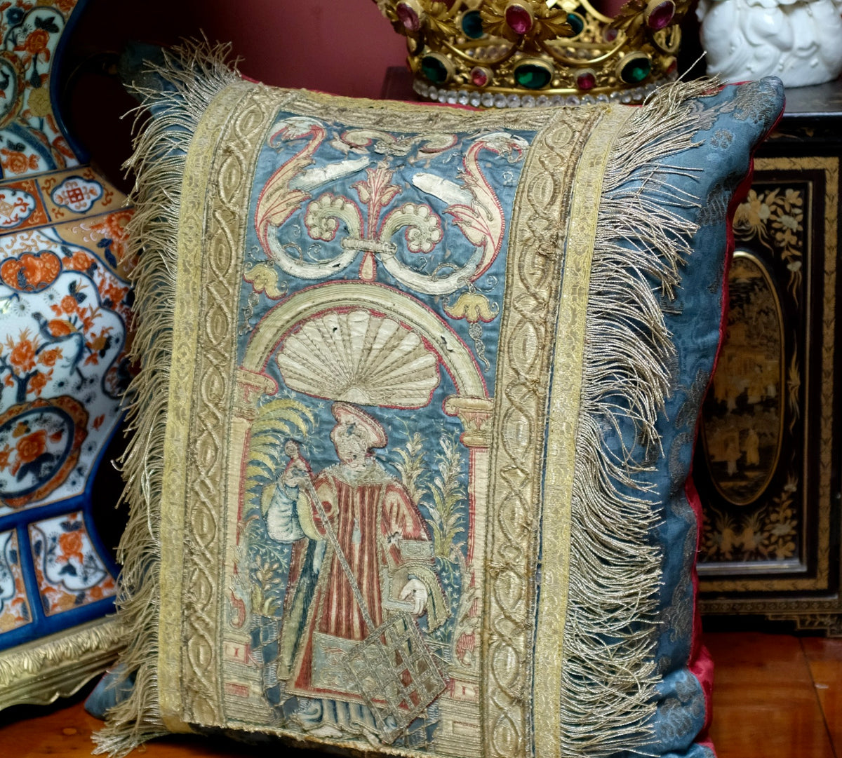 Medieval Tapestry Pillow Cover - Medieval Decor Accent Pillow