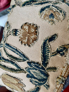 18th Century Crewelwork Cushions PAIR