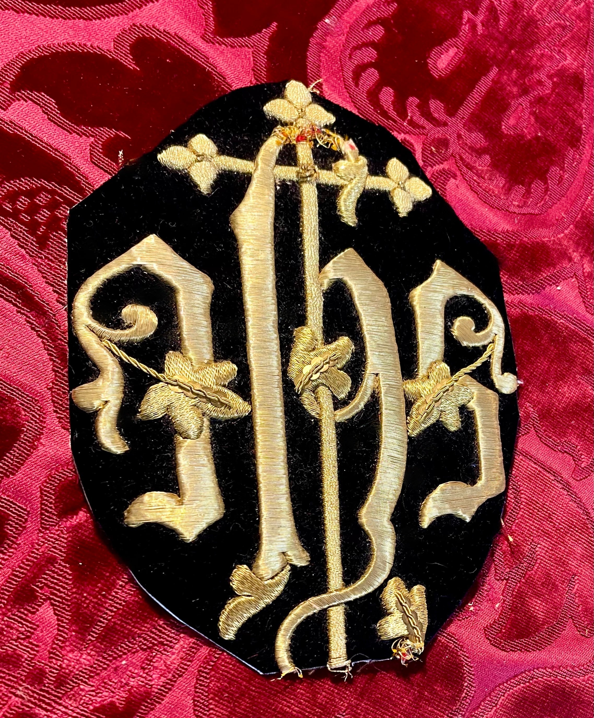 Antique Goldwork Applique IHS