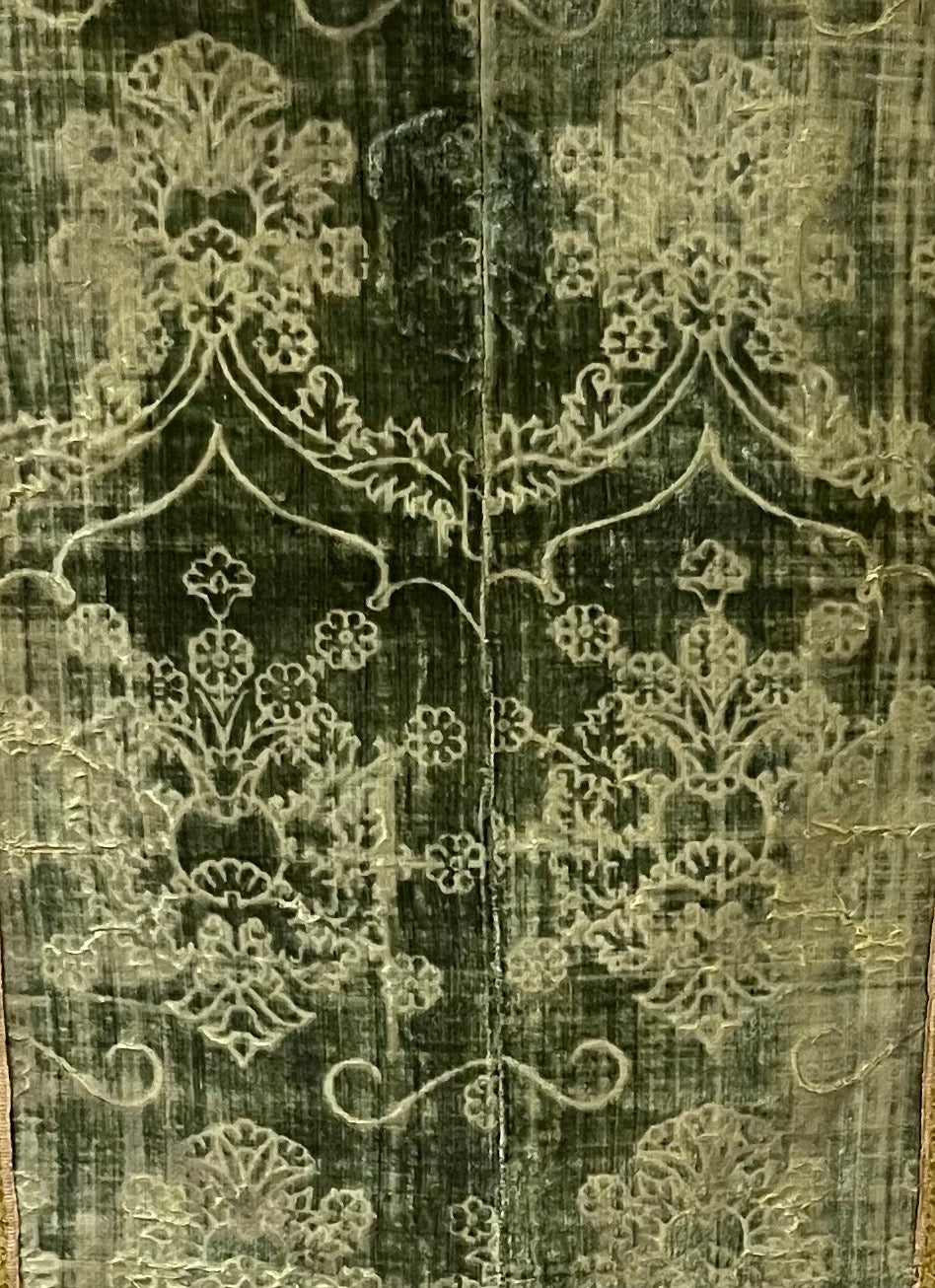 15th Century Silk Velvet Ferronerie Pattern