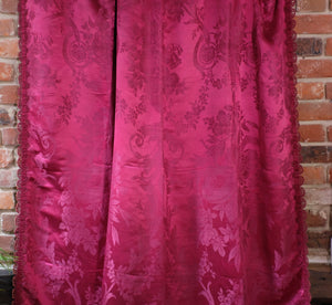 Antique Silk Curtains French Empire Silk Damask