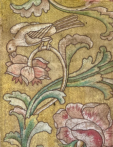 17th Century Italian Silk Floss Embroidered Panel