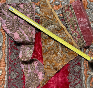 Antique Metallic Embroidered Silk and Velvet Project Group