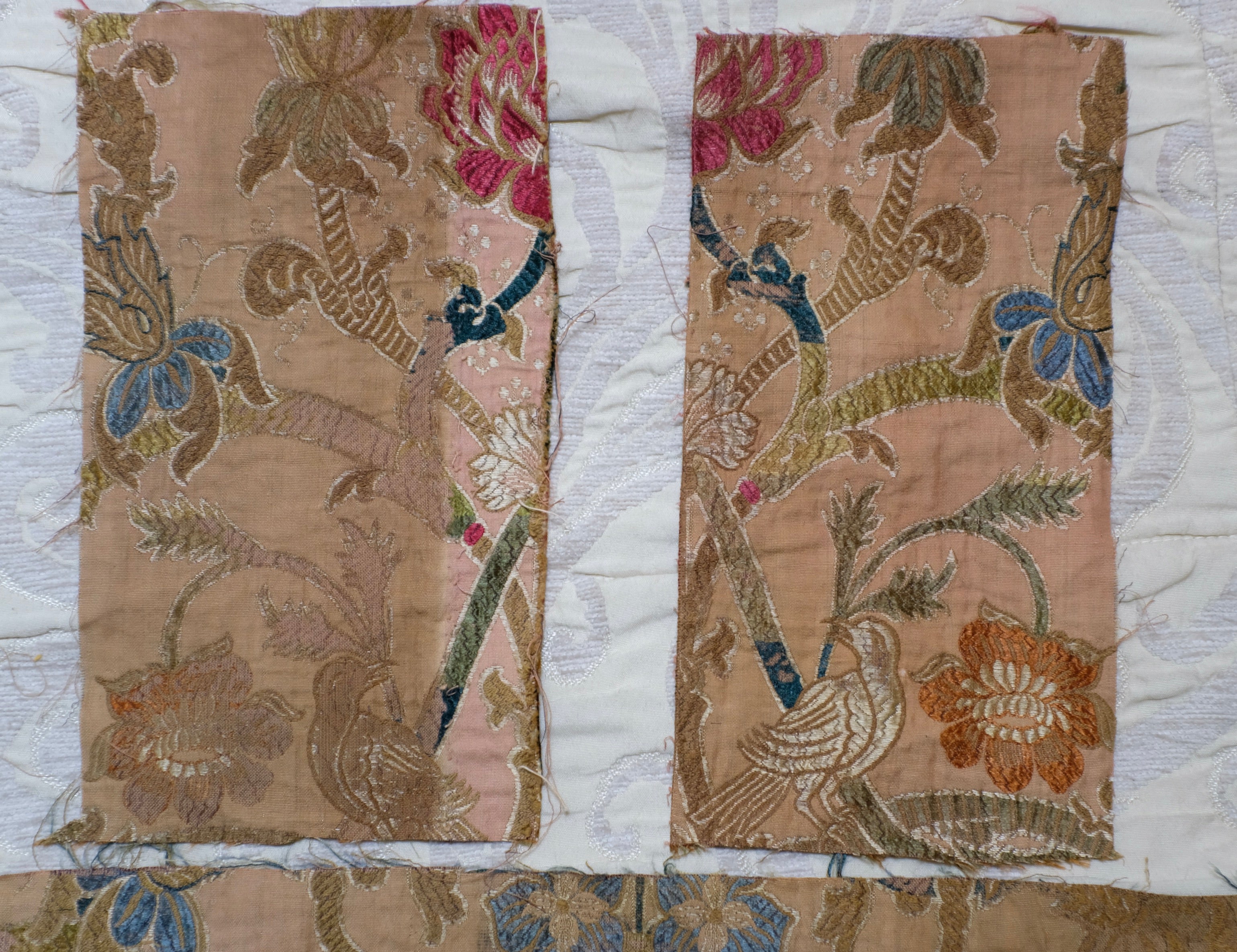 19th Century italian Silk Brocade Fragments 3