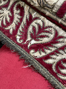 RESERVED For D 18th Century Silk Velvet Embroidered Panel