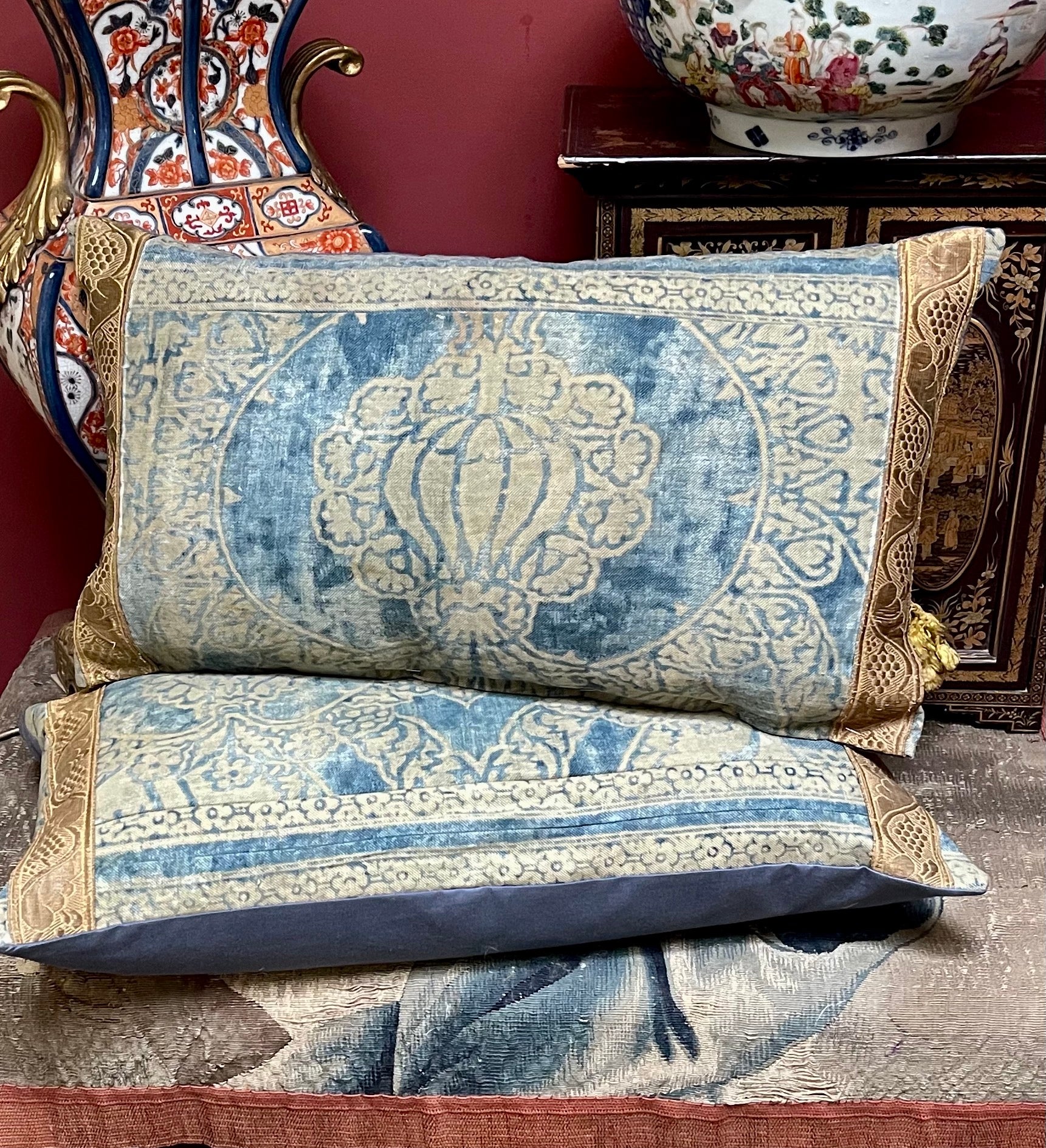 Antique Fortuny Pillows  Nicolo Design  PAIR