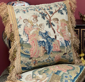 18th Century French Needlepoint Pillow