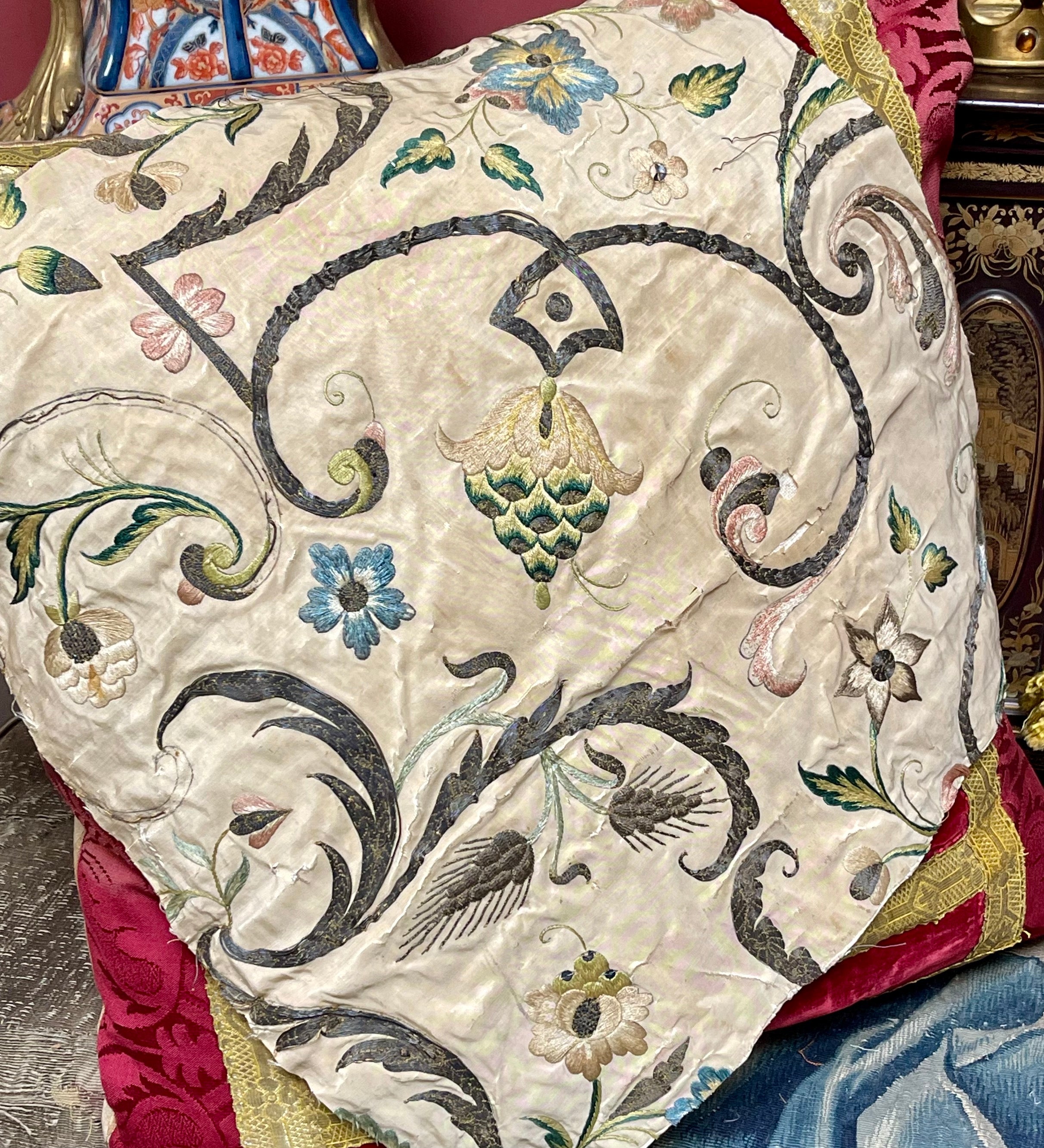 17th Century Embroidery Panel