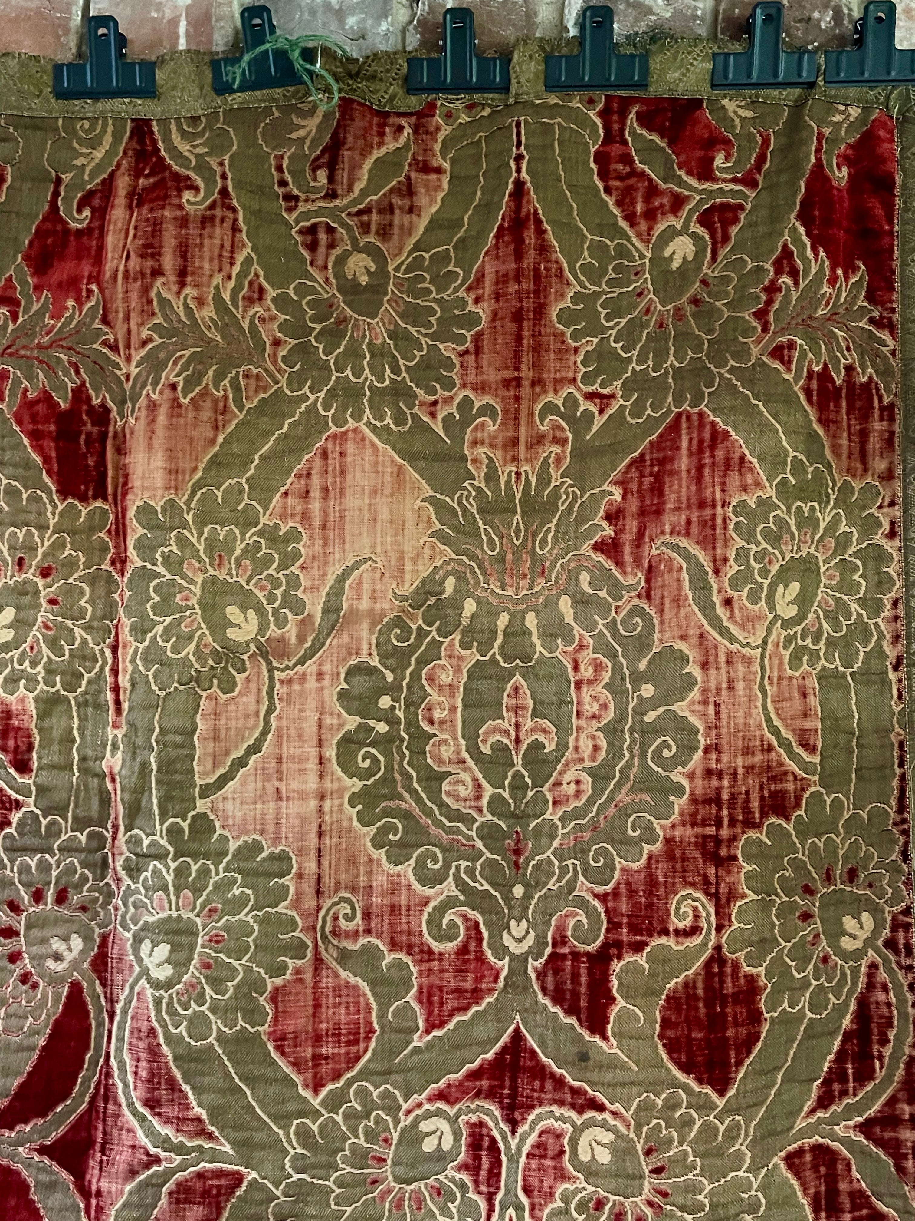 Antique Italian Medici Design Velvet Cover