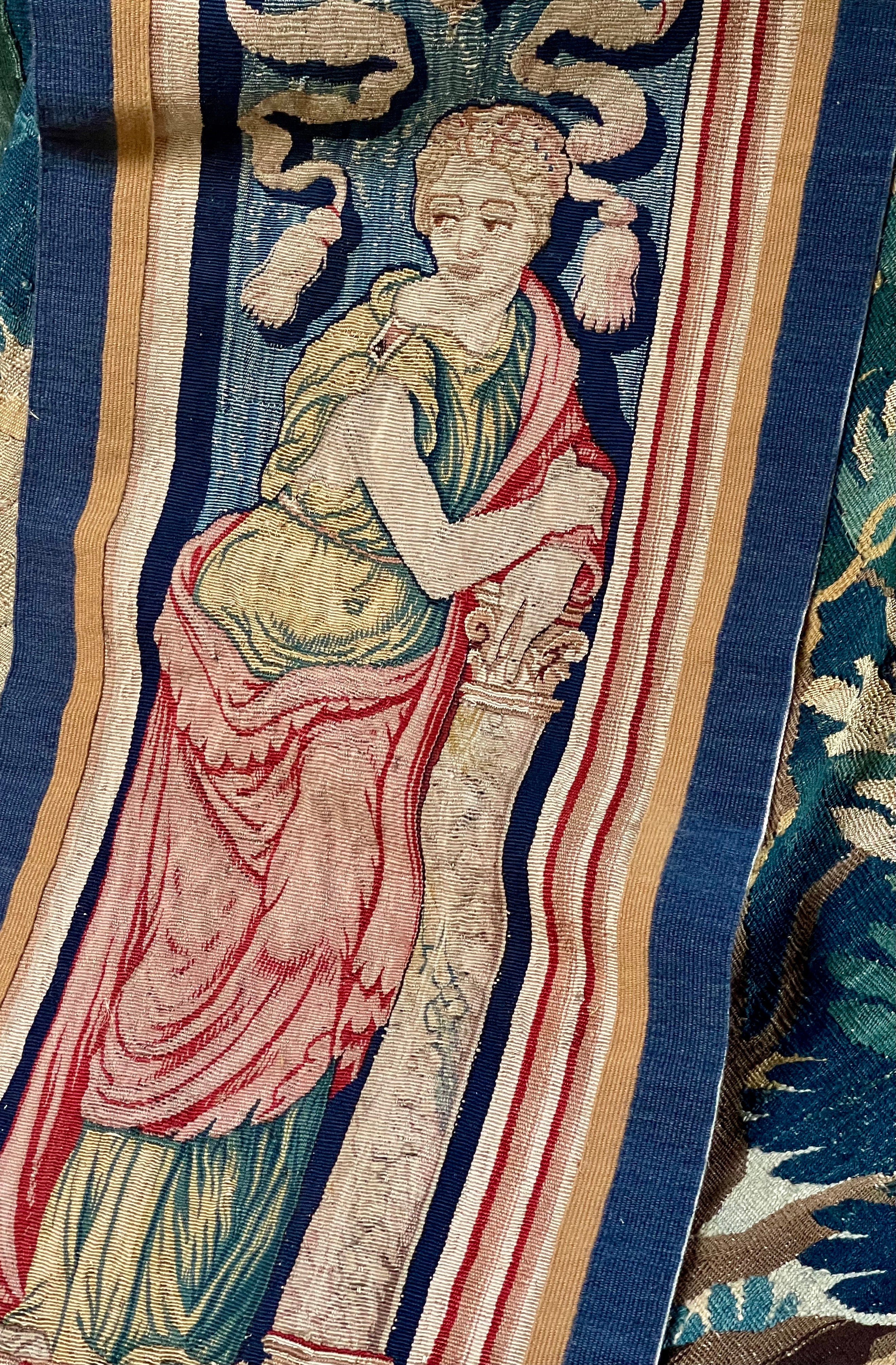 17th Century French Aubusson Tapestry Figural Panel