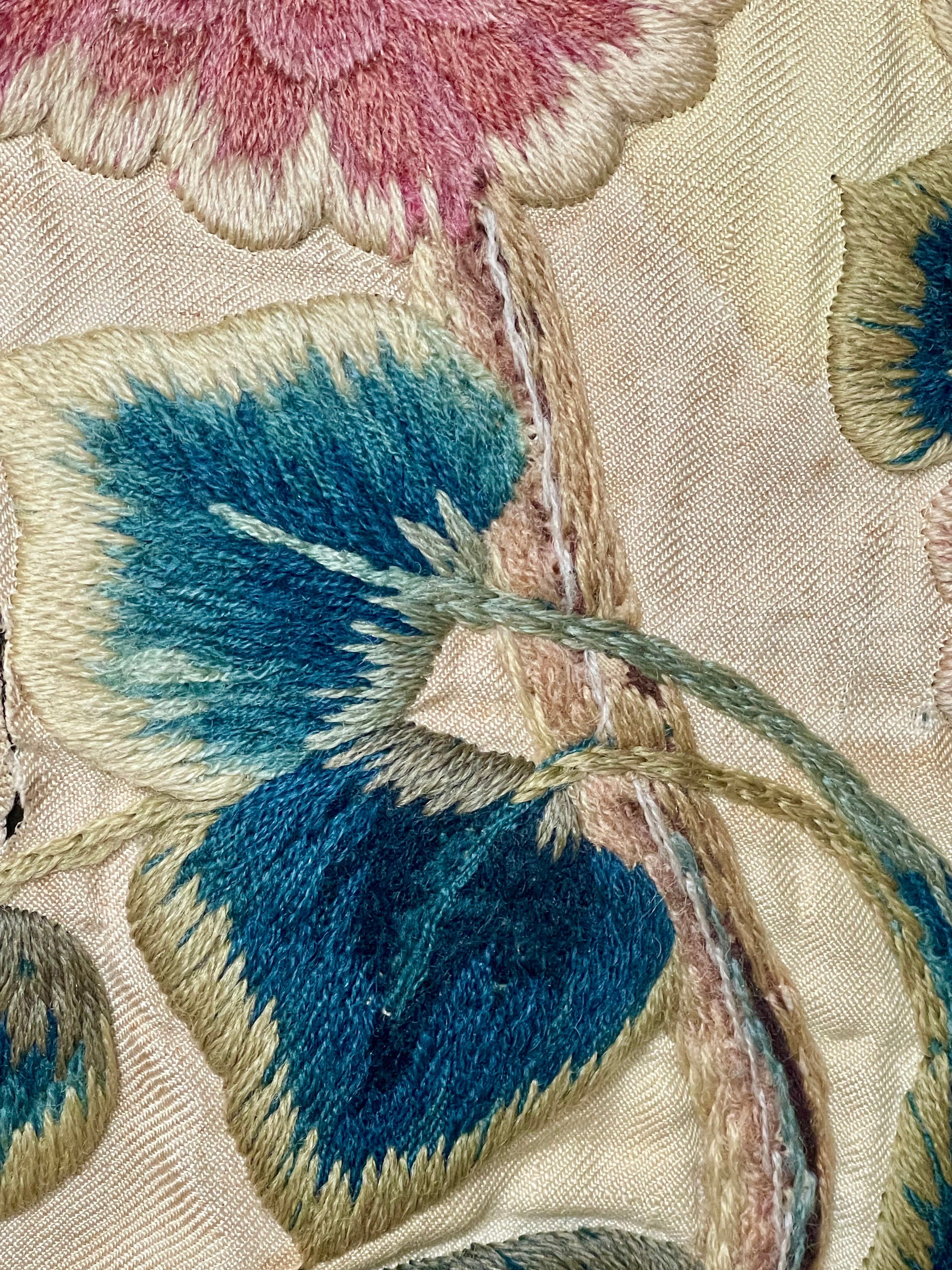 17th Century English Crewelwork Panel