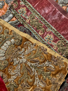Antique Metallic Embroidered Silk and Velvet Project Group
