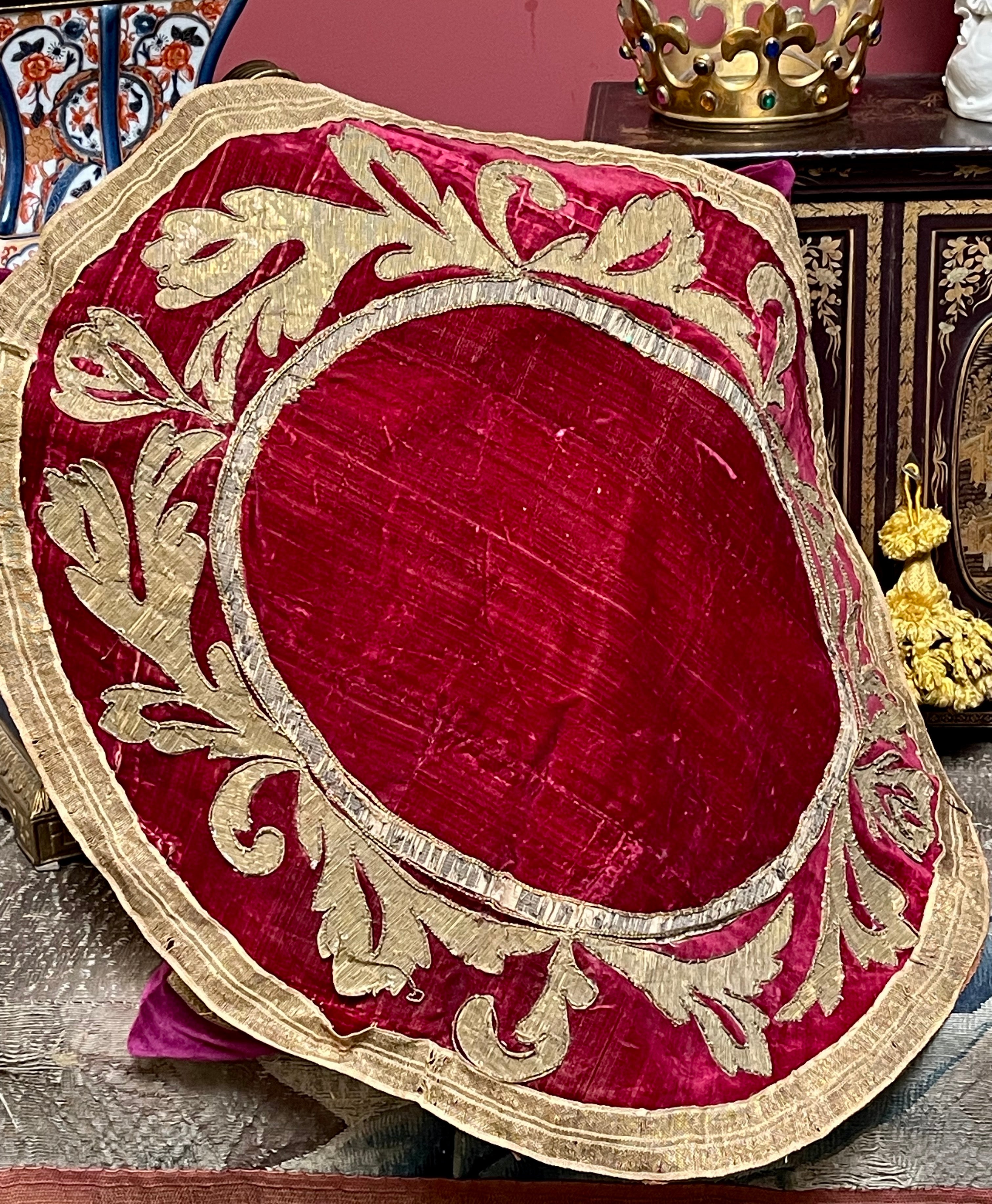 17th Century Silk Velvet Panel