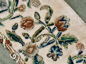 18th Century English Crewelwork Valance