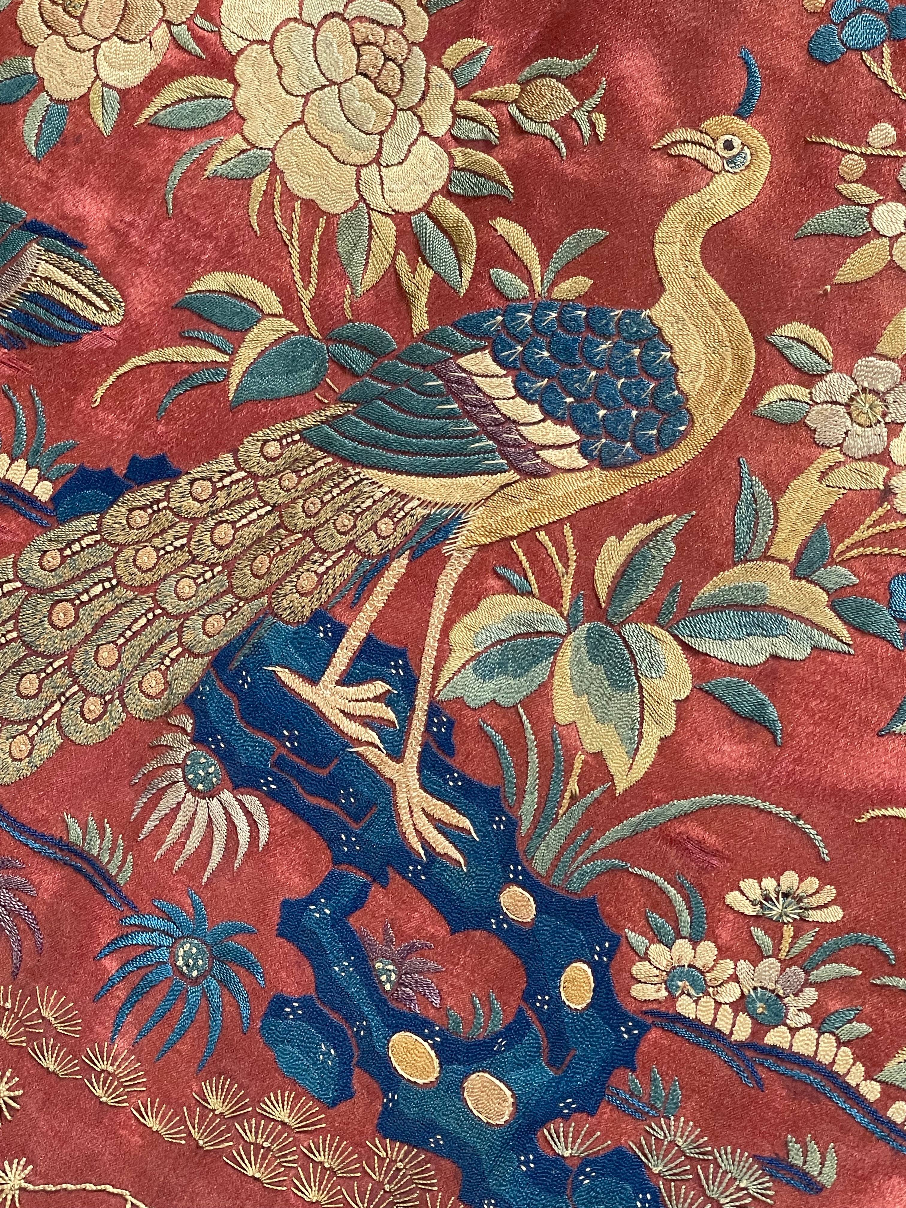 Antique Chinese Silk Embroidery Banners