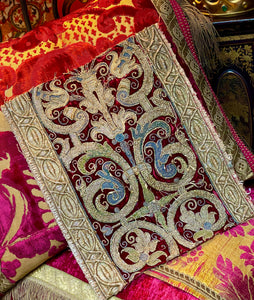 Renaissance Embroidered Velvet Panel