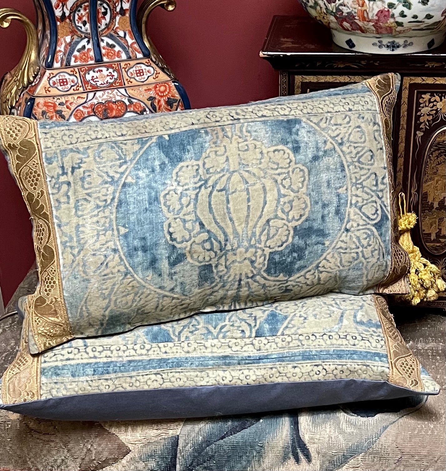 Antique Fortuny Pillows  Nicolo Design  PAIR