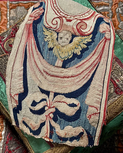 17th Century Flemish Tapestry Fragment Cherub