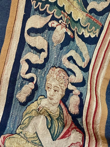 17th Century French Aubusson Tapestry Figural Panel