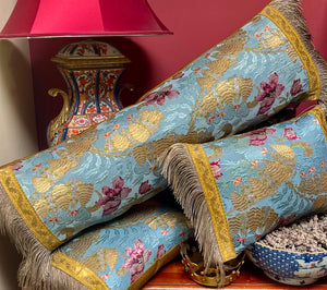 Antique Cushions Set of Three 18th Century French Silk Brocade