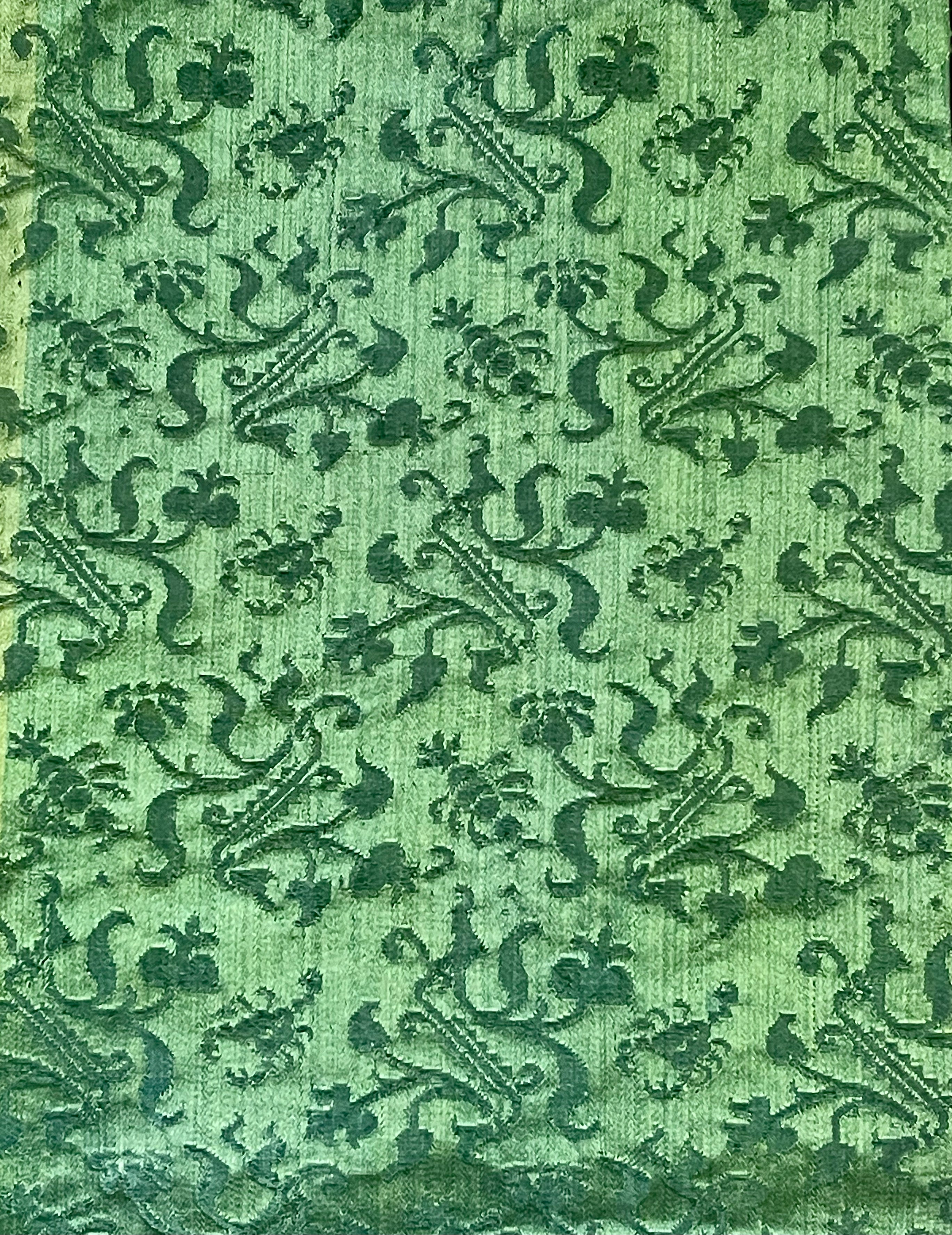 Renaissance Silk Damask Pomegranates Insects Circa 1600