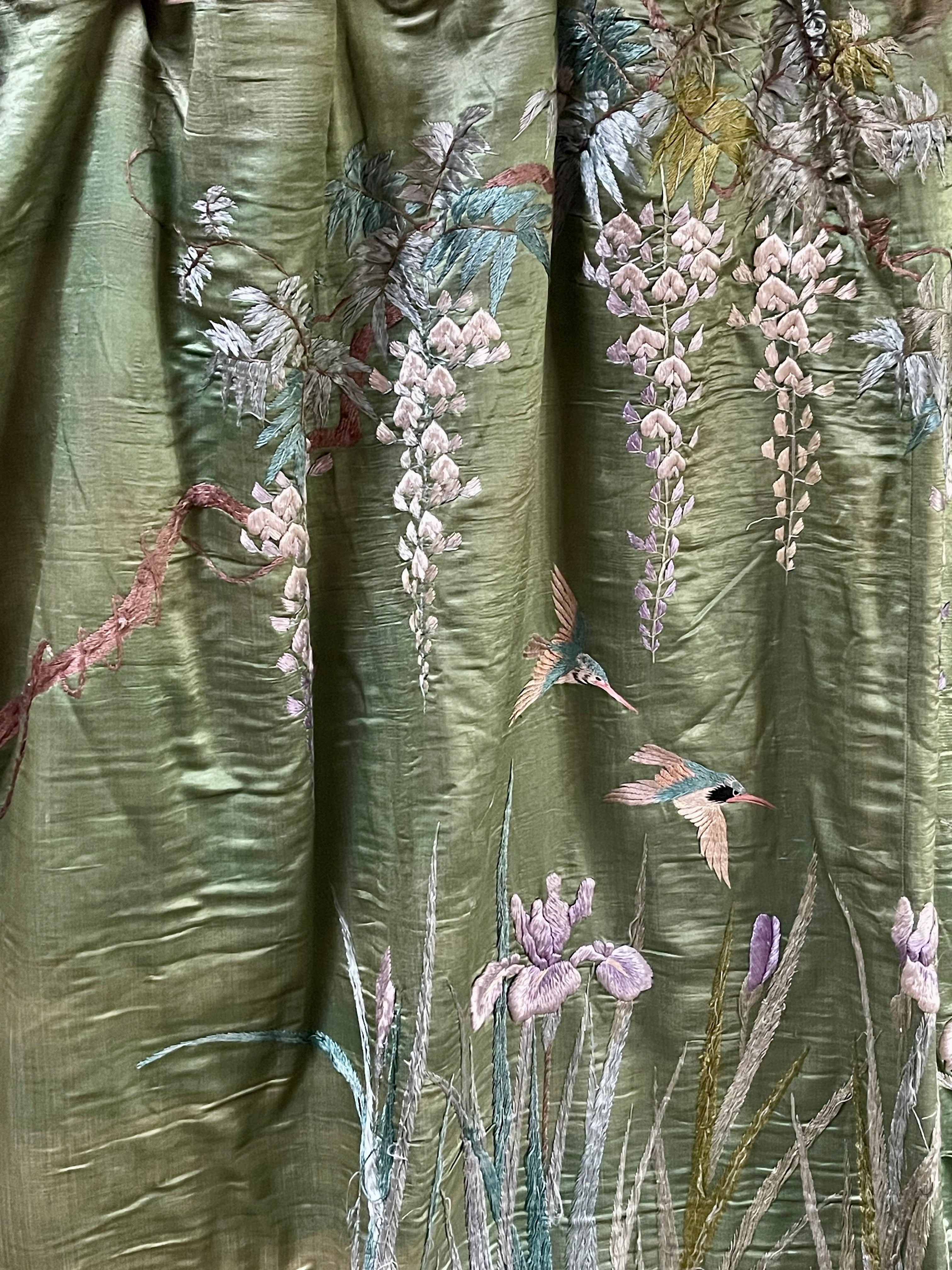 Antique Japanese Embroidered Silk Cover