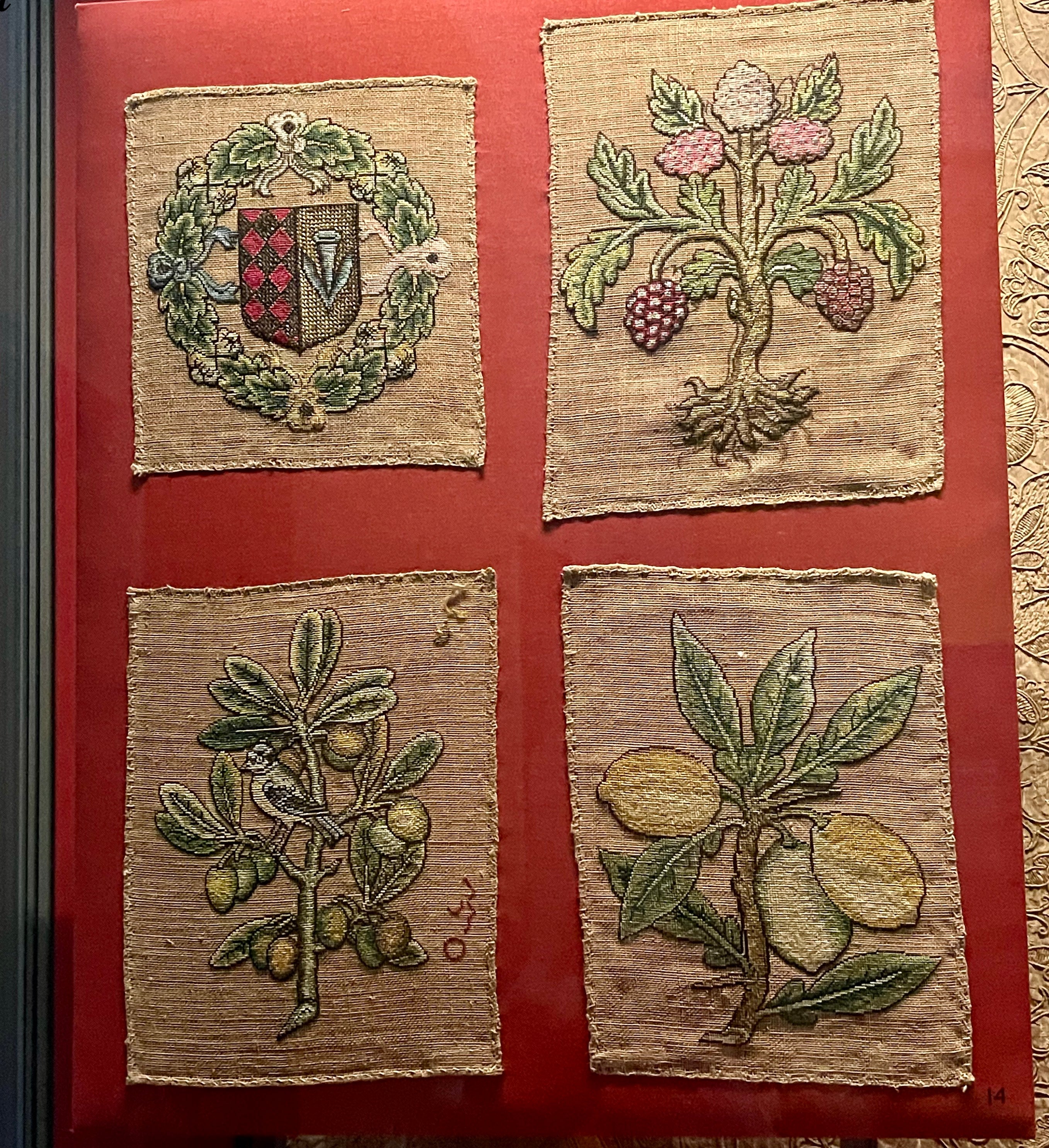 Antique Crewelwork 17th Century Needlework