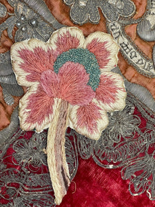 17th Century Crewelwork Flower