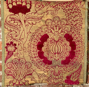 16th Century Silk Velvet Renaissance Pomegranates