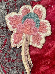 17th Century Crewelwork Flower