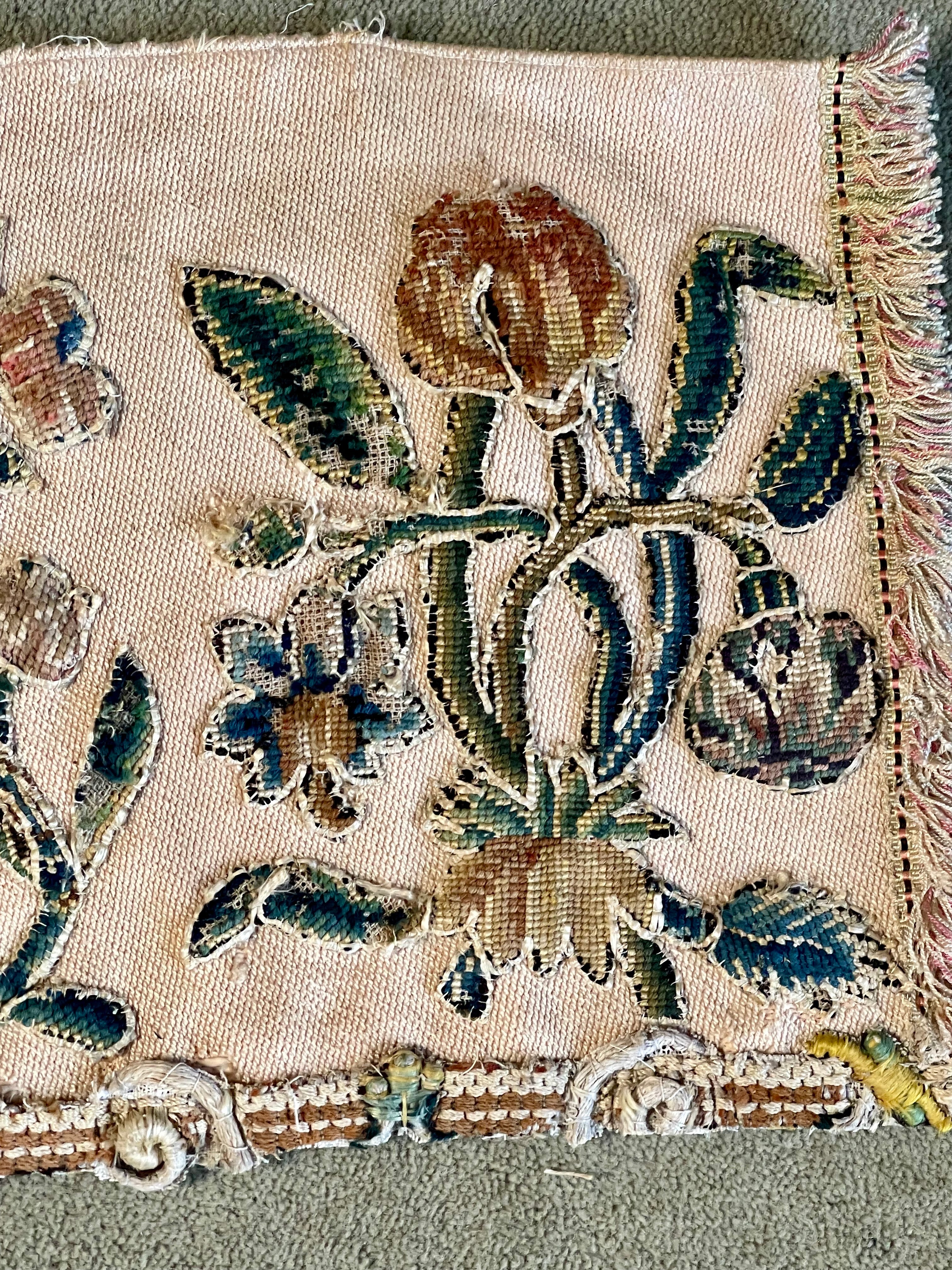 18th Century English Crewelwork Valance