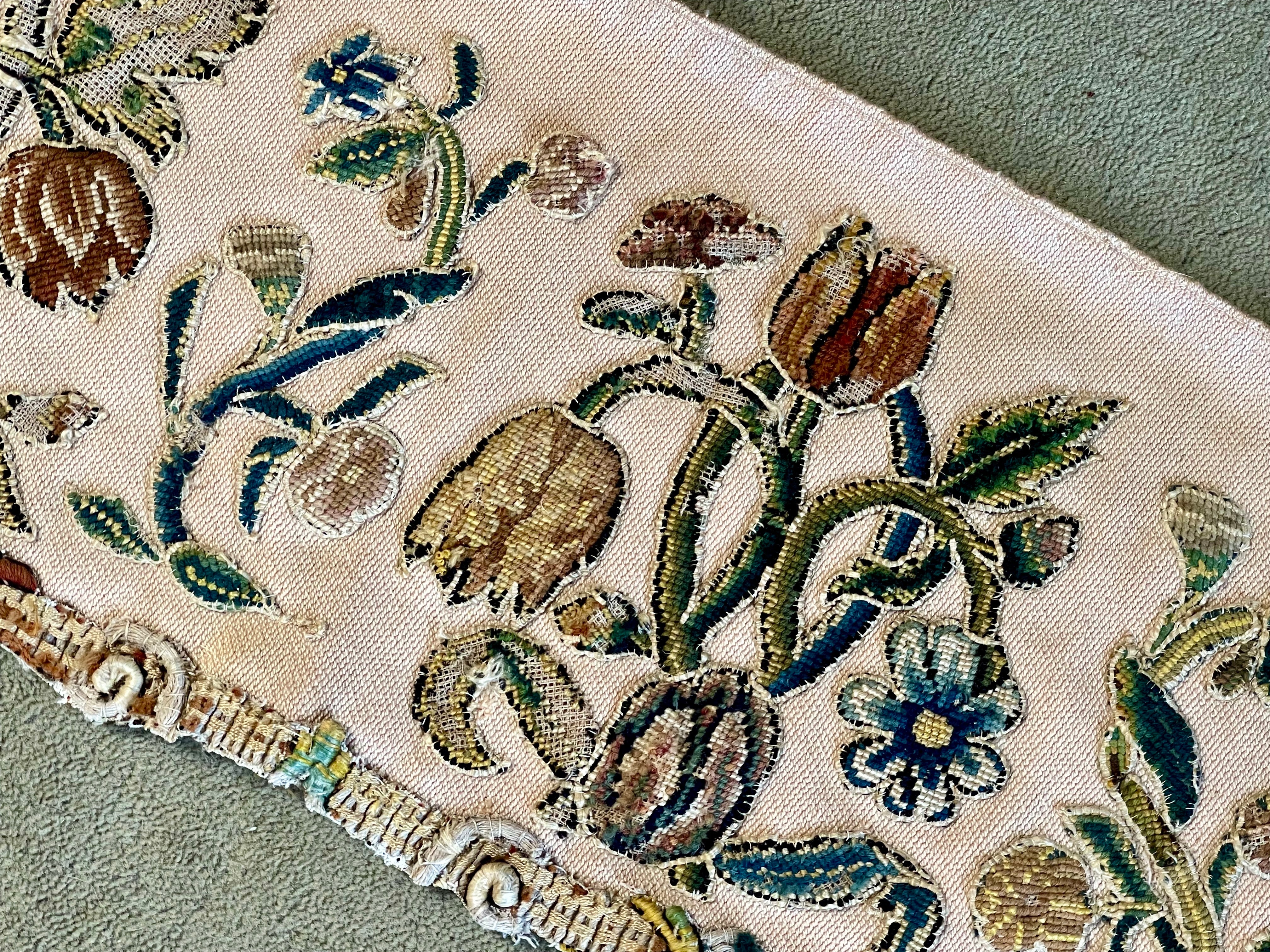 18th Century English Crewelwork Valance