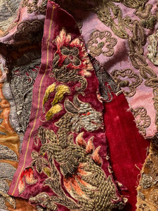 Antique Metallic Embroidered Silk and Velvet Project Group