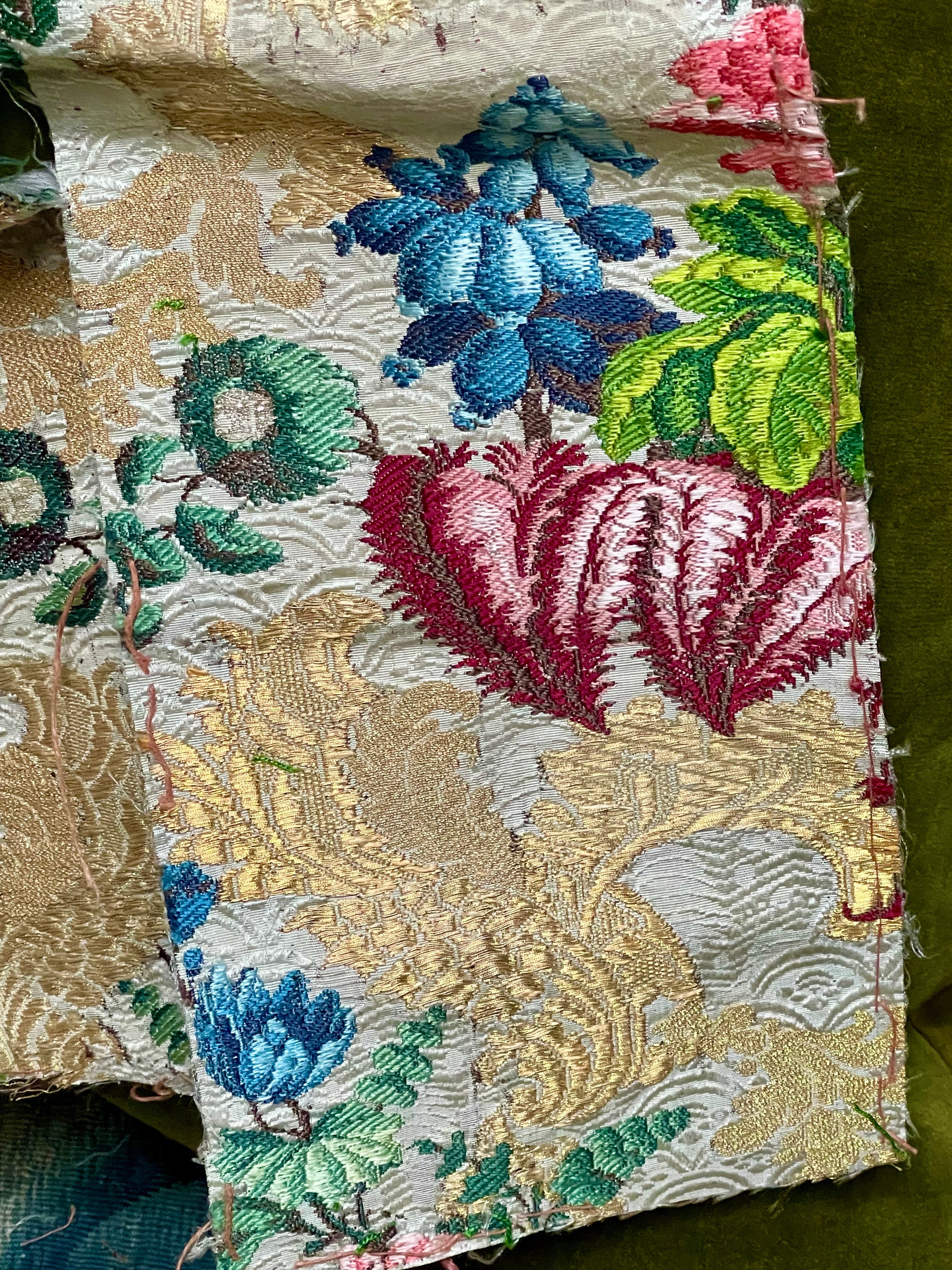 18th Century French Lyon Silk Brocade