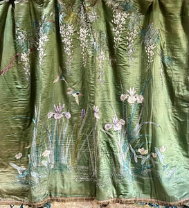 Antique Japanese Embroidered Silk Cover