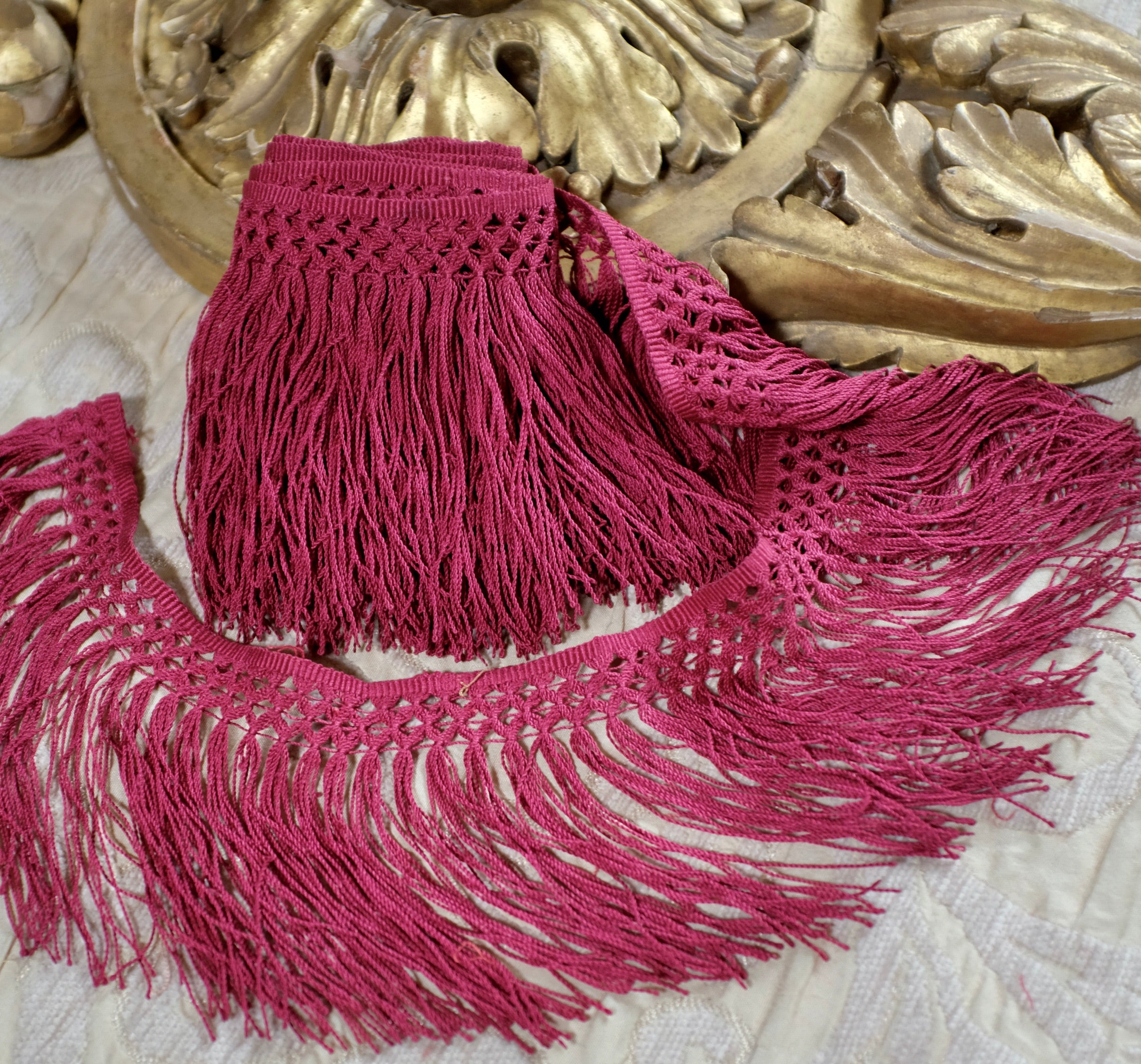 Antique Tassel Trimming Silk Cotton Blend