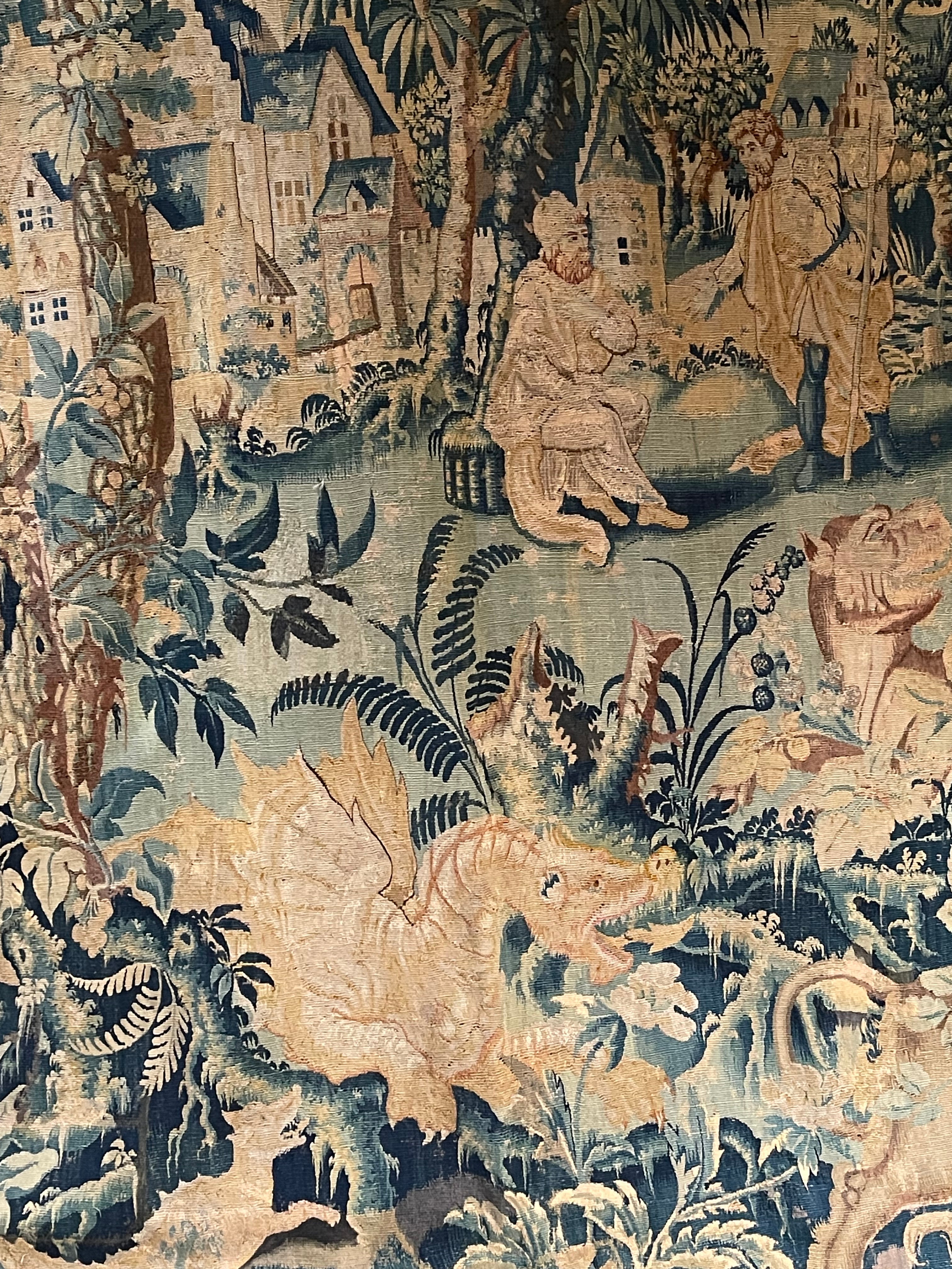 17th Century Flemish Tapestry  DRAGONS