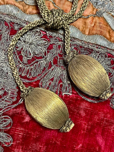 Antique Gold Metallic Tassel Curtain Tieback