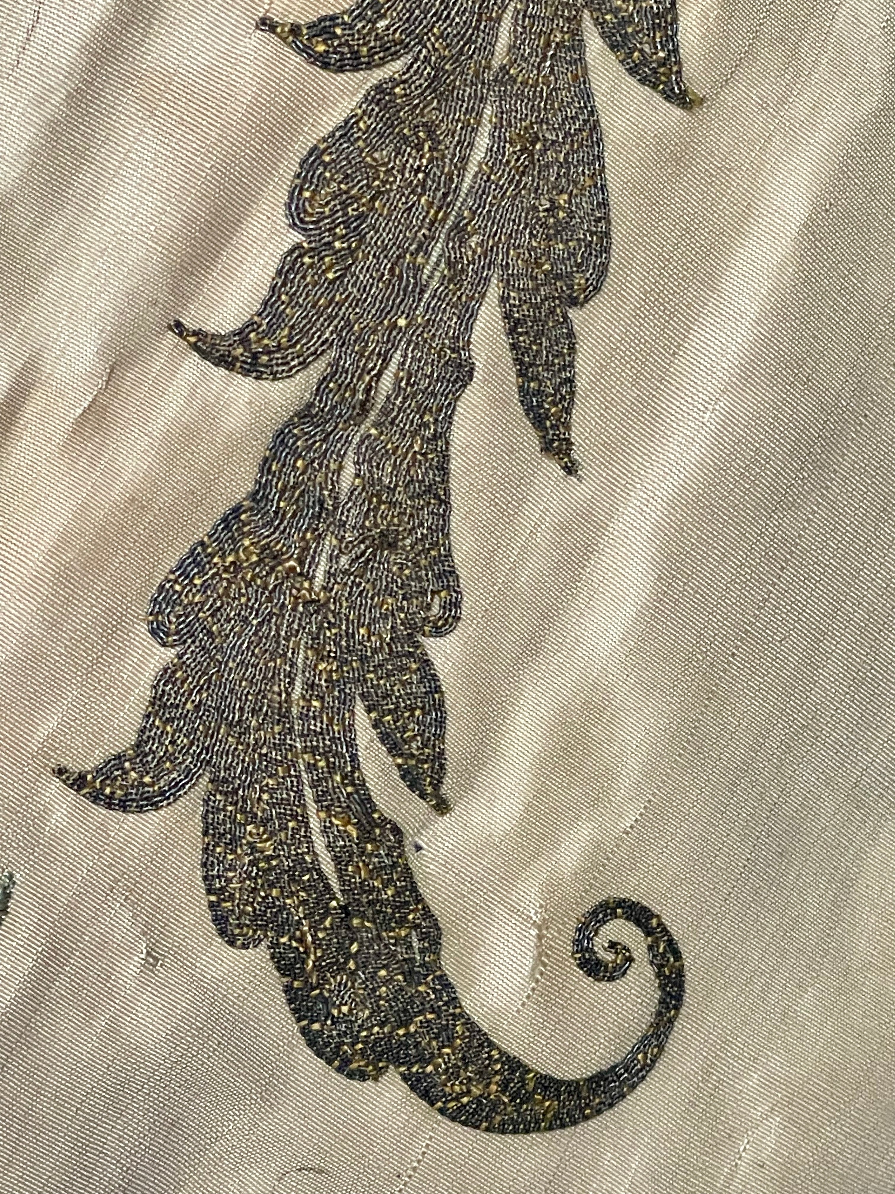 17th Century Silk Needlework Project Panel