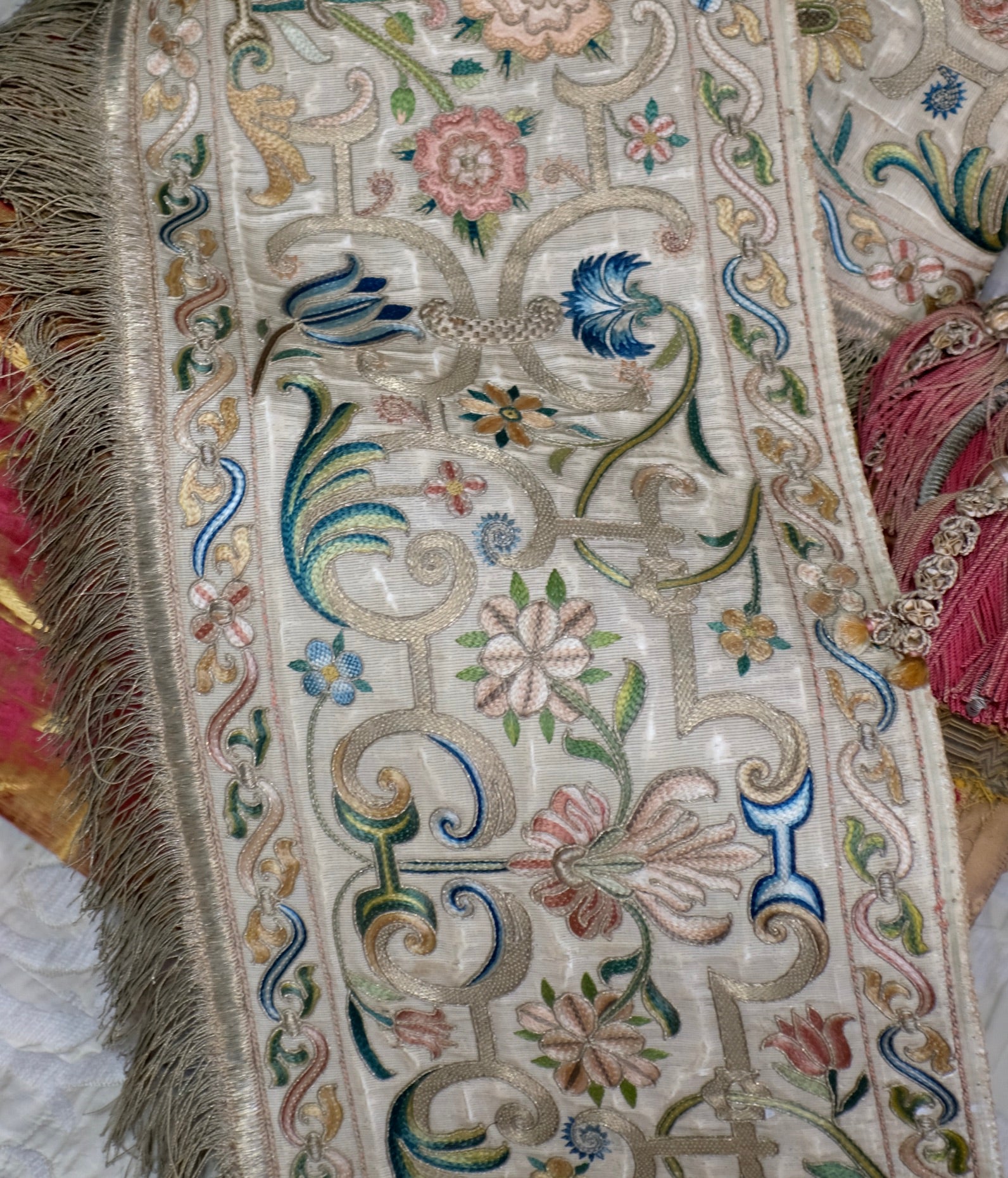 17th Century Embroidery Altar Frontal Valance