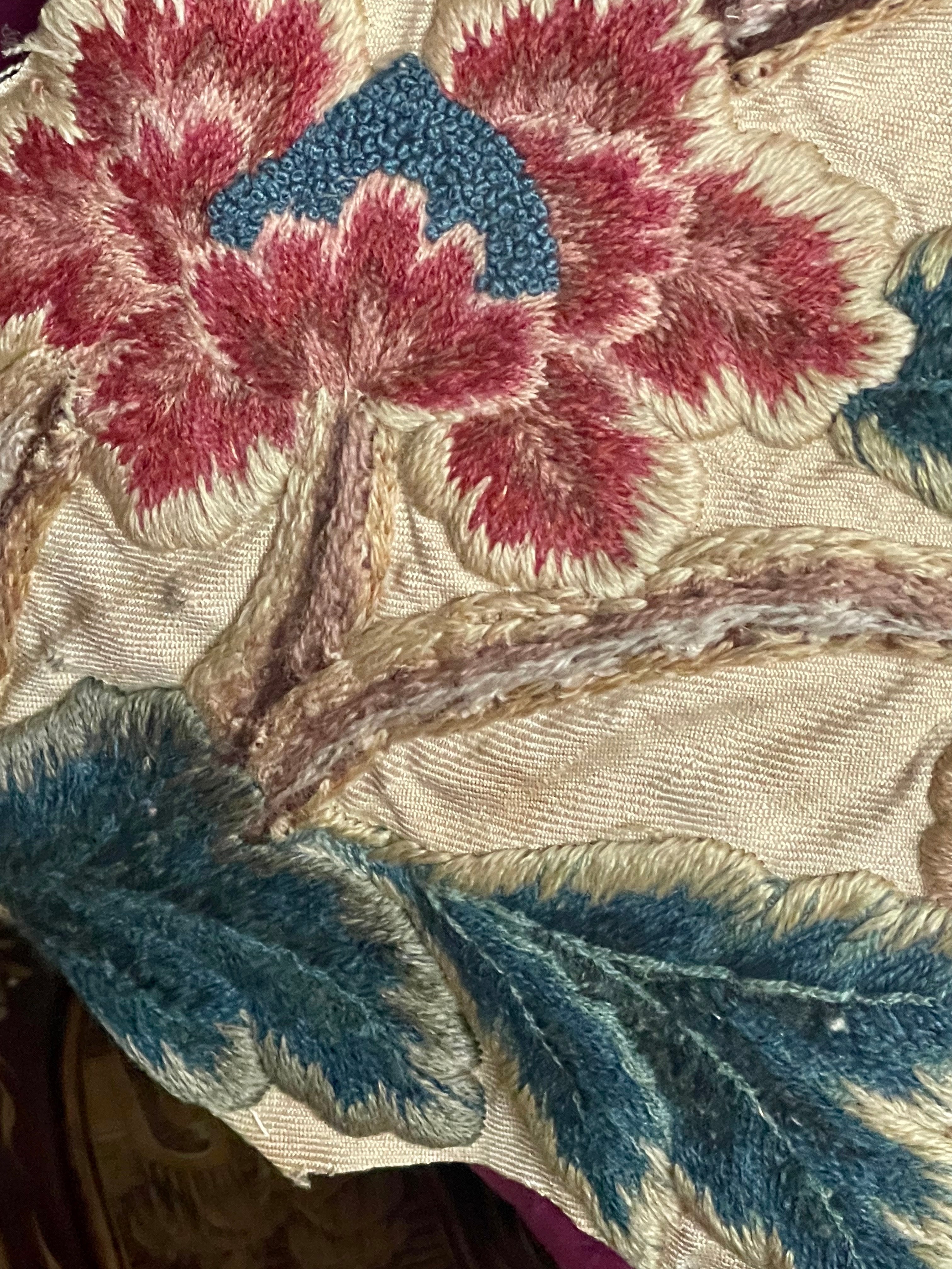 17th Century English Crewel Work Project  Panel