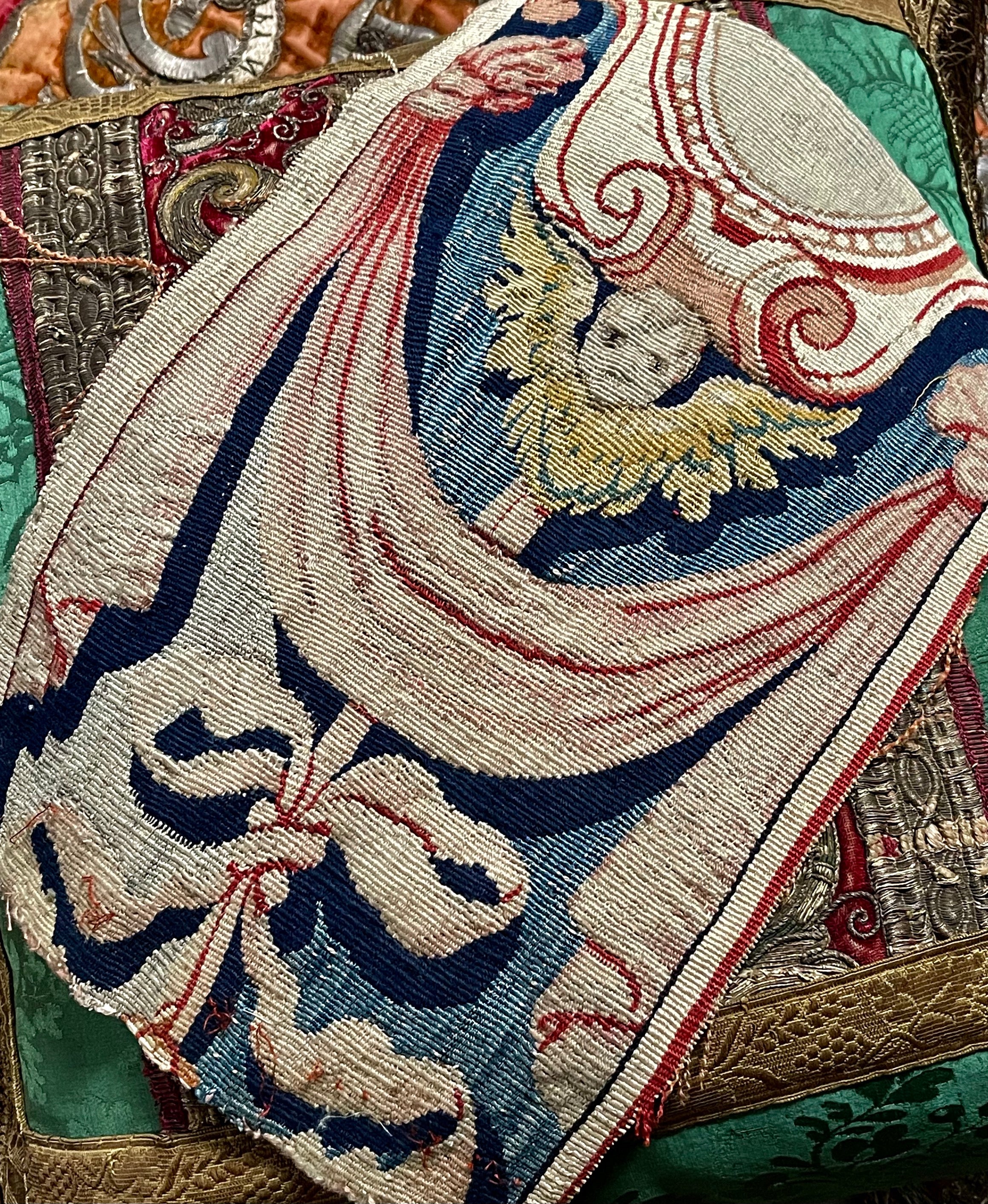 17th Century Flemish Tapestry Fragment Cherub