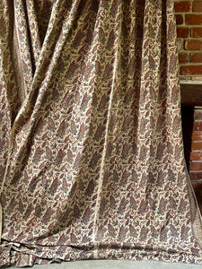 Antique Indo Persian Block Printed Kalamkari Curtains Panels