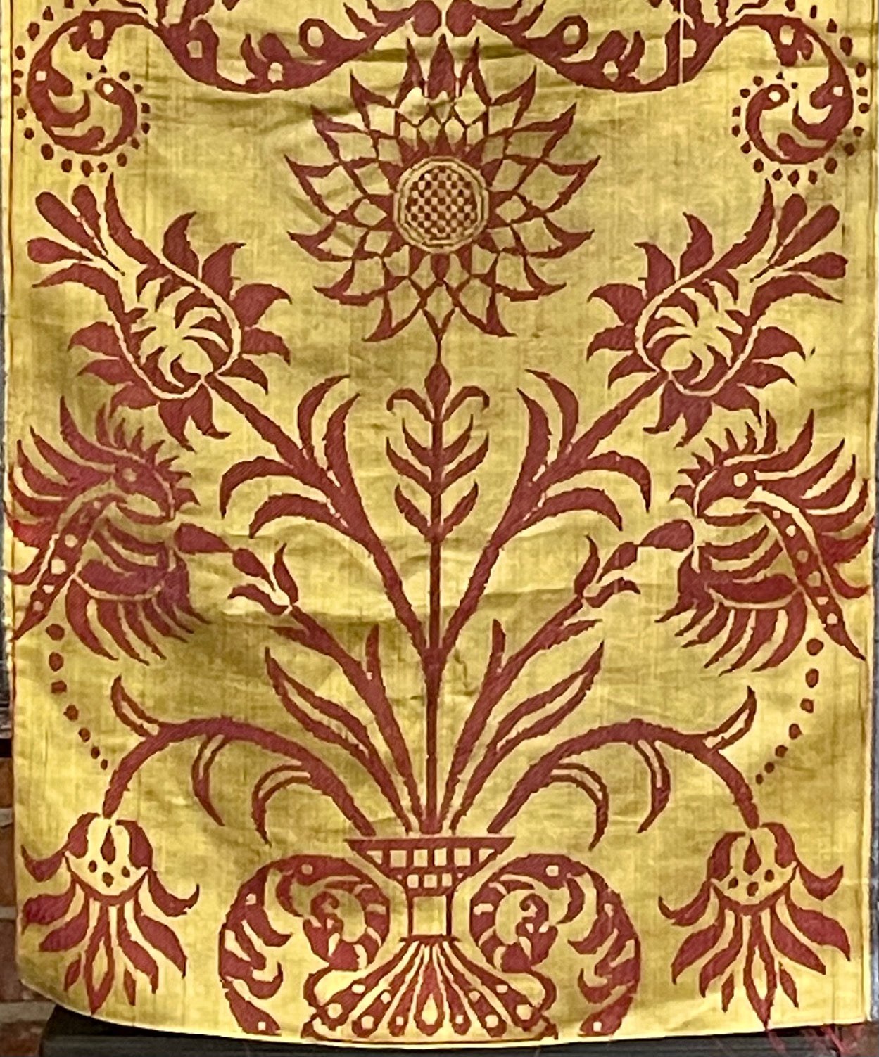 18th Century Silk Brocade Altar Frontal PAIR