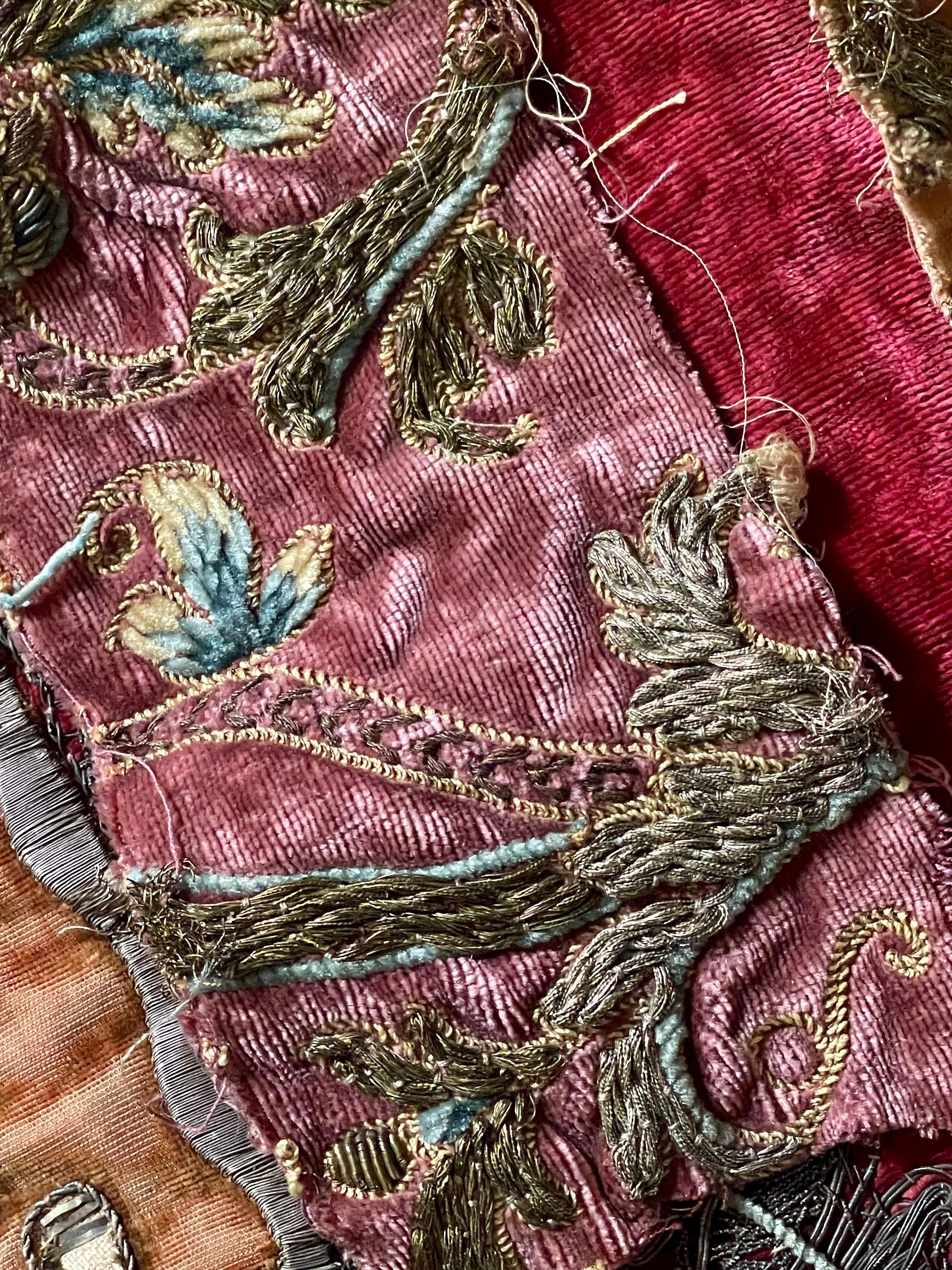 Antique Metallic Embridered Silk Velvet Project Group