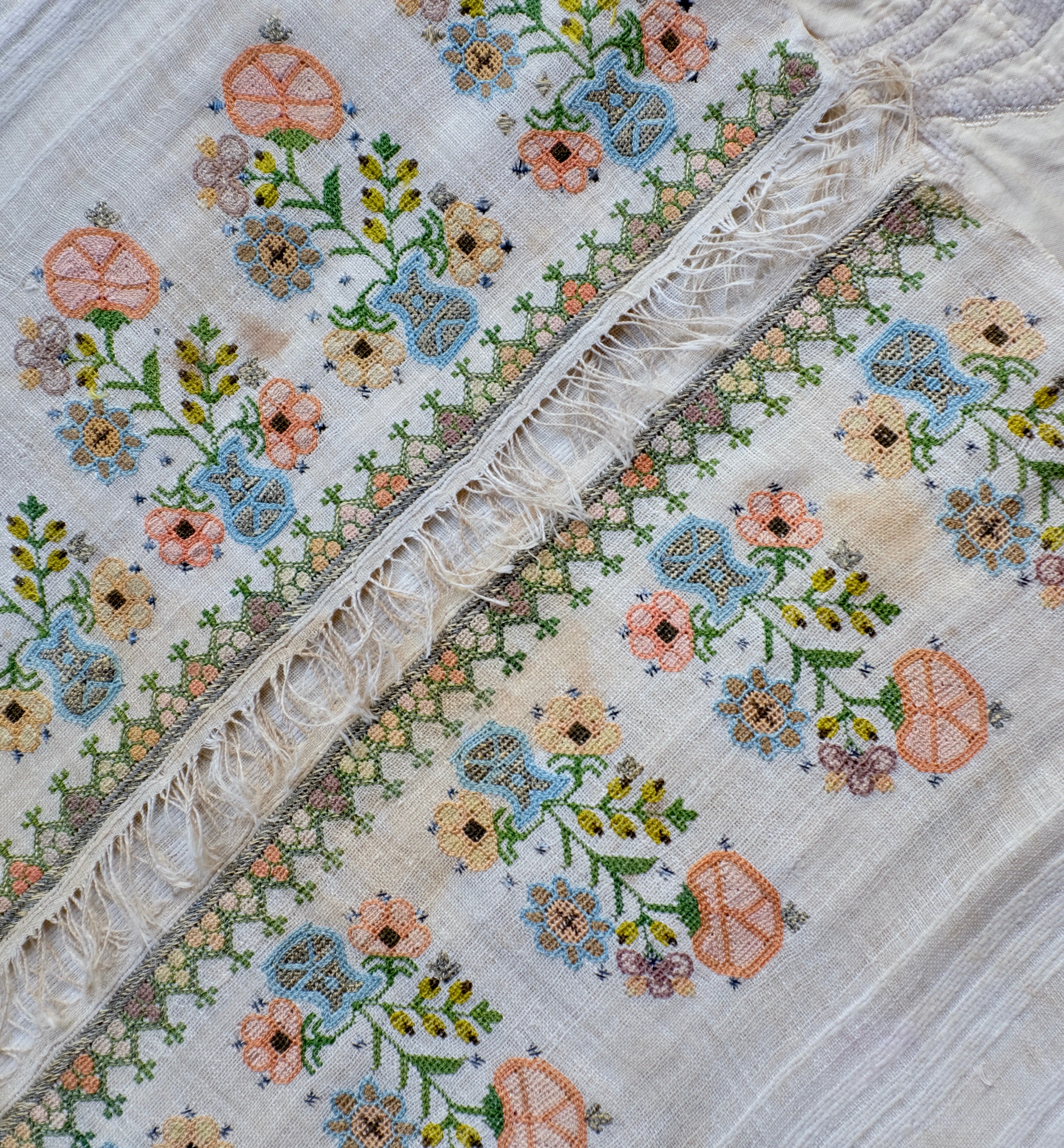 Antique Embroidered Turkish Towel