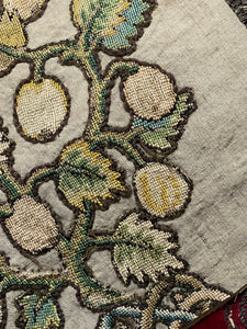 17th Century English Needlework Slip Grapefruit Tree