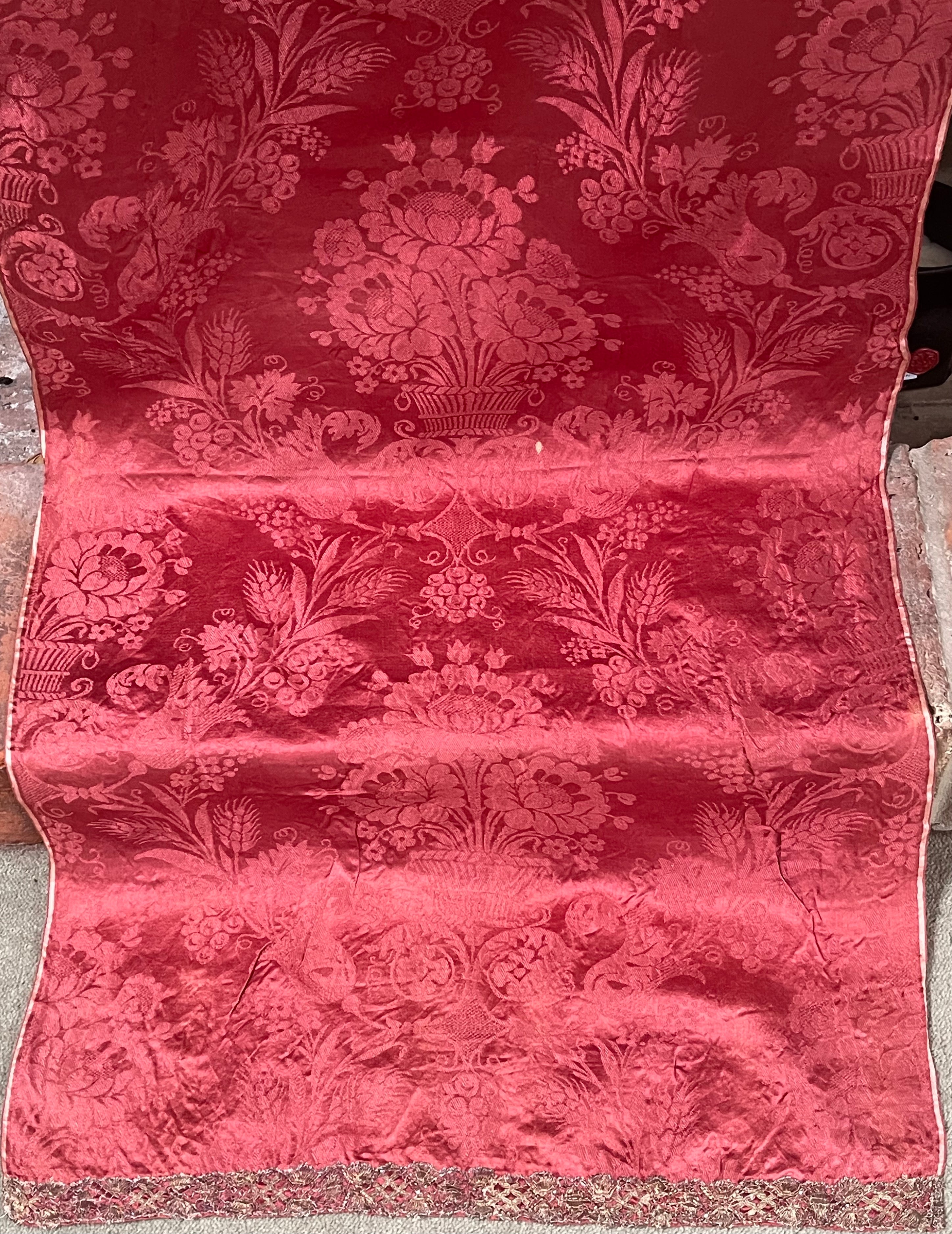 18th Century French Silk Brocade Panel