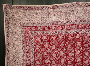 Antique Kalamkari Indo Persian Block Printed Textile