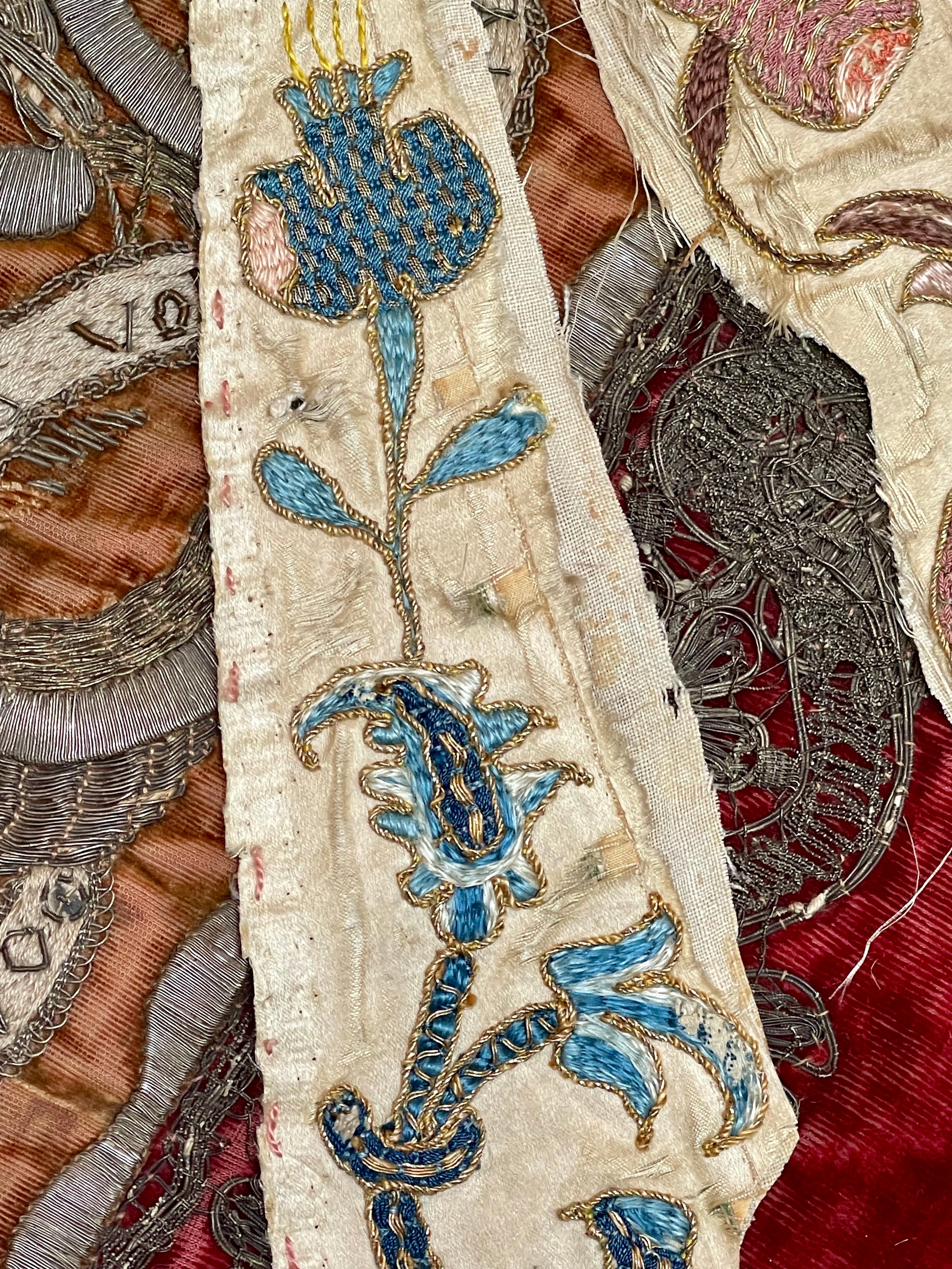 Antique Embroidery Pomegranates